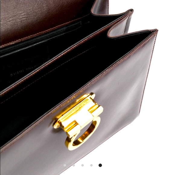 Salvatore Ferragamo Gancini Top Handle 2 way leather handbag - Picture 11 of 13